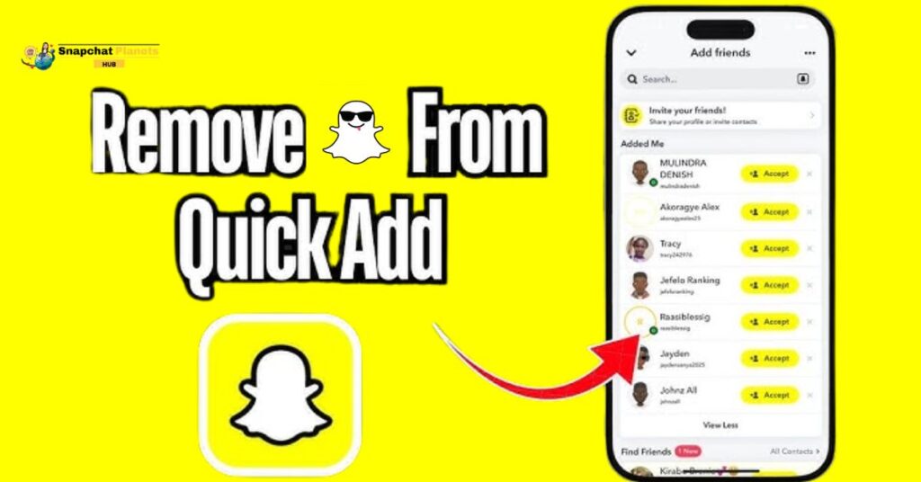 Remove Your Profile From A Quick Add On Snapchat